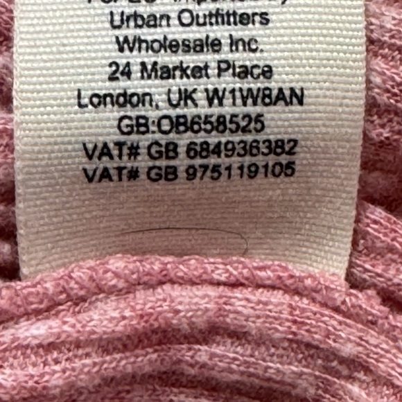 We the Free People Pink Londontown Thermal Oversized Boatneck Top, Size Small - Picture 10 of 12